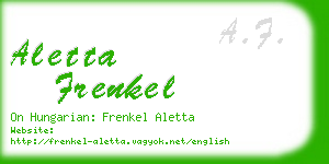 aletta frenkel business card